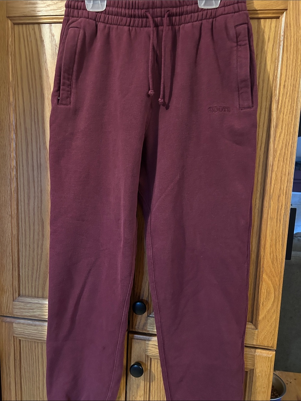 Roots Men's Burgundy Jogger Sweatpants